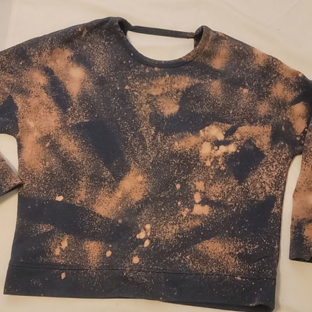 Nike Custom tie dyed open back pullover size large.